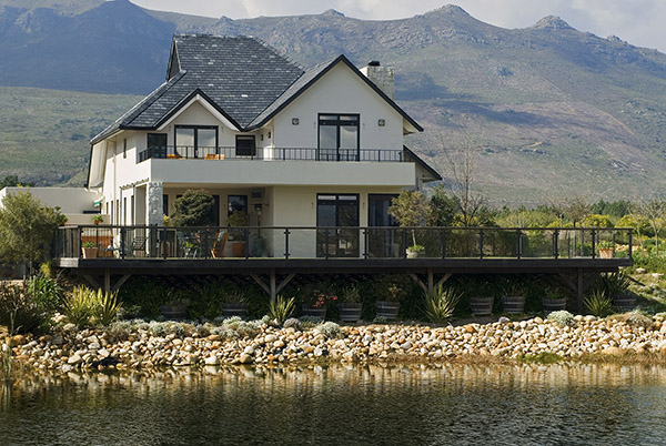 Lodge Home on Lake with Wooden Deck and Pool