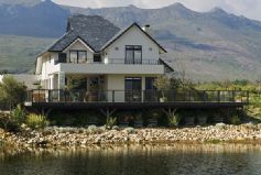 Lodge Home on Lake with Wooden Deck and Pool